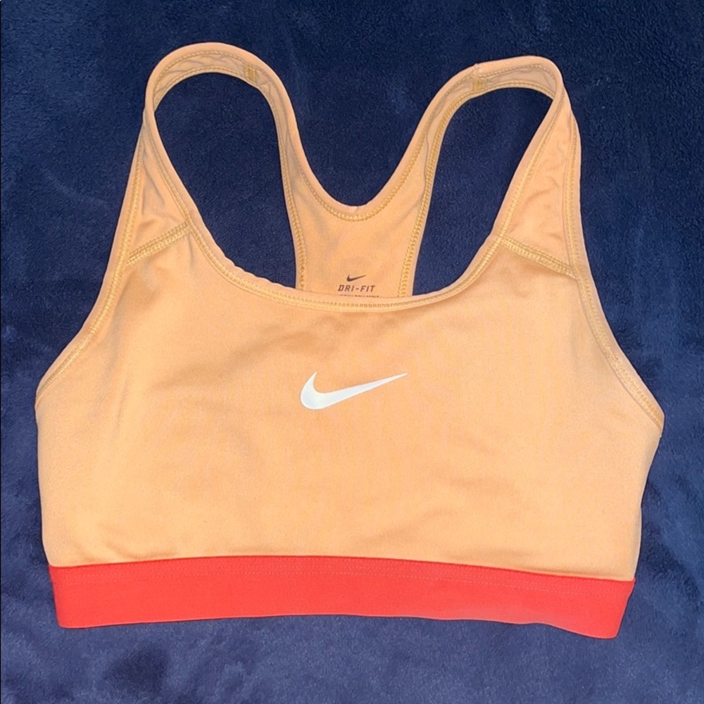 Orange Nike Pro Sports Bra